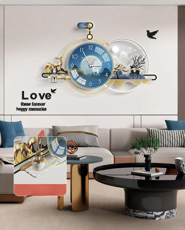Lixra Modern Art-Wall Clock With Storage
