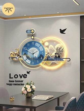 lixra Modern Art-Wall Clock With Storage