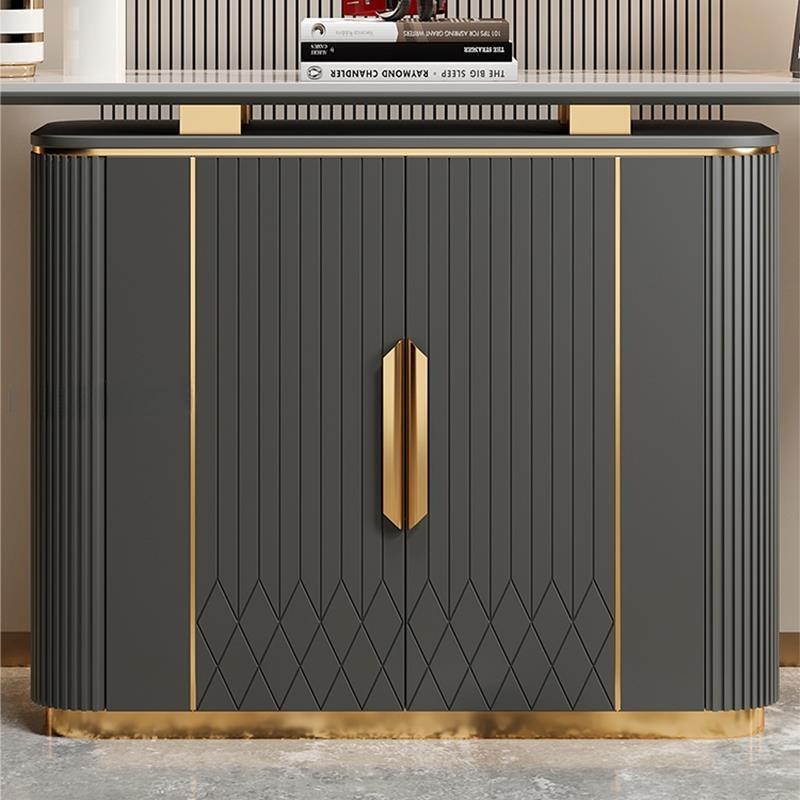 Lixra Modern Buffet Cabinet With Marble Top
