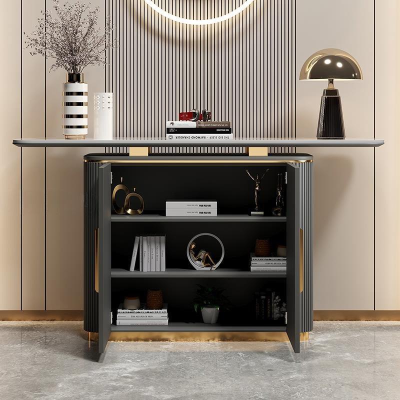 Lixra Modern Buffet Cabinet With Marble Top