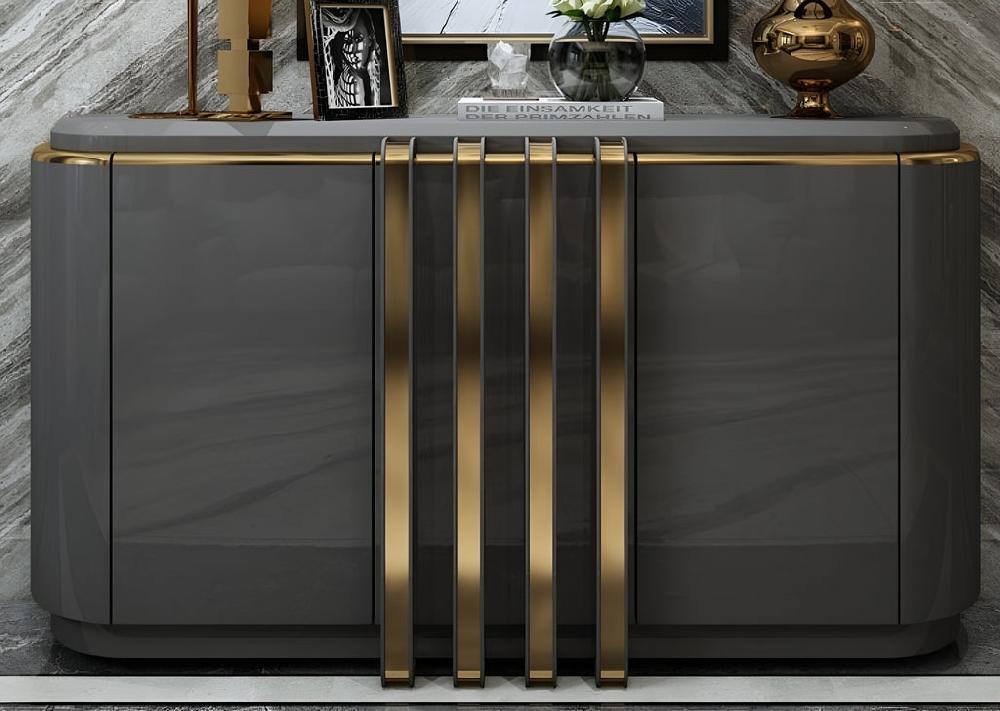 lixra Modern Buffet Table With Golden Frame