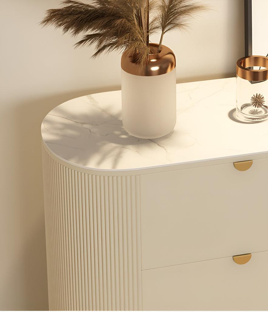 Lixra Modern Buffet Table With Marble-Top