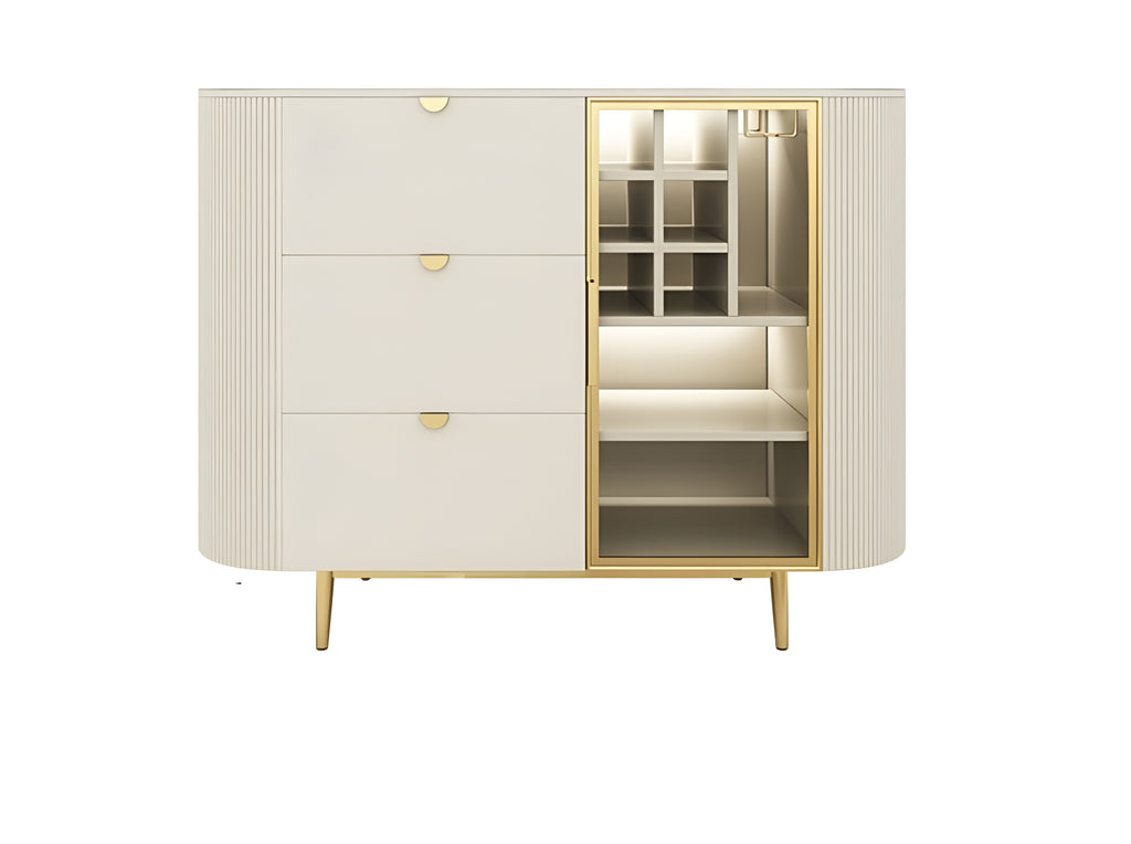 lixra Modern Buffet Table With Marble-Top