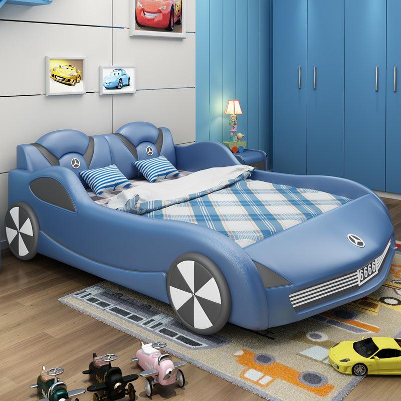 Lixra Modern Car Design Leather Kids Bed
