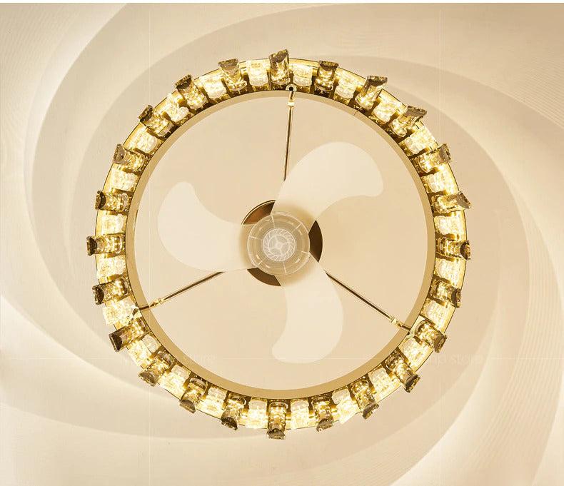 Lixra Modern Chandelier Illuminative Ceiling-Fan