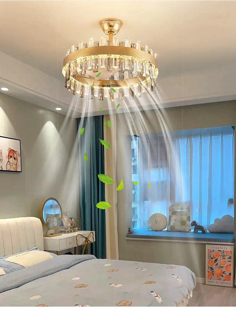 Lixra Modern Chandelier Illuminative Ceiling-Fan