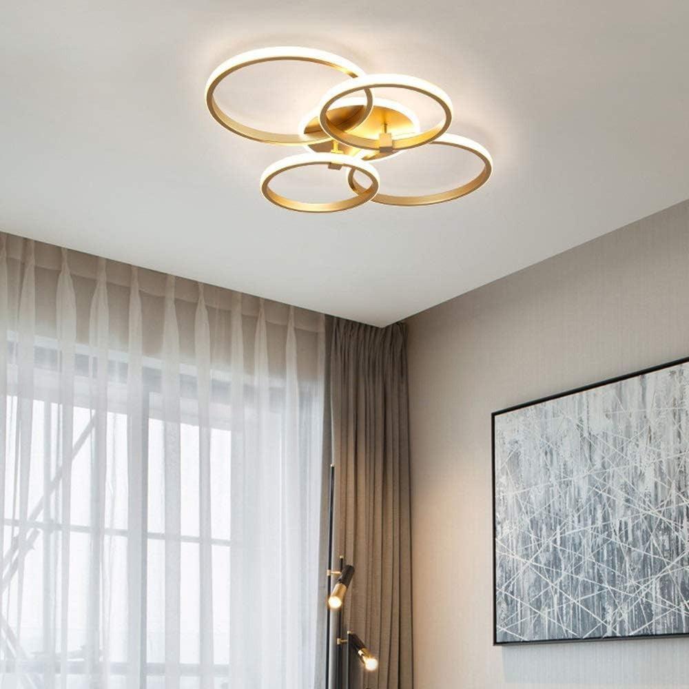 Lixra Modern Circular Gold LED Flush Mount