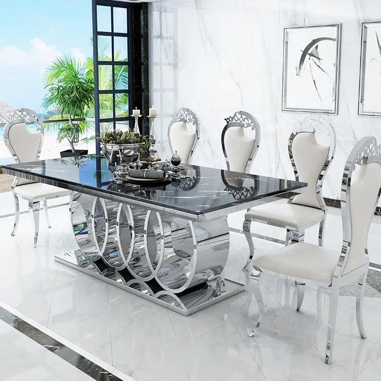 Lixra Modern Classy Marble Dining Table Set