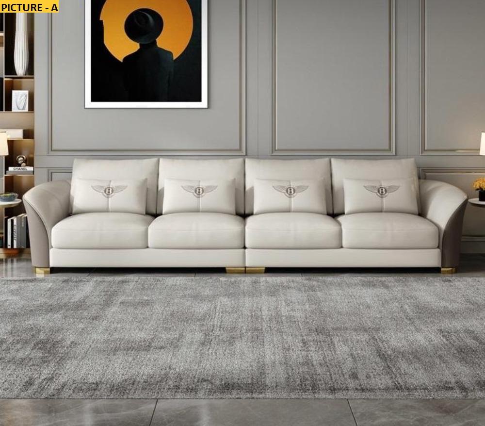 Lixra Modern Cozy 4-Seater Leather Sofa