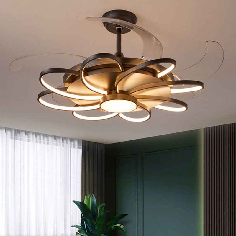 Lixra Modern Decorative Ceiling-Fan With Light