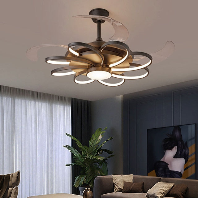 Lixra Modern Decorative Ceiling-Fan With Light