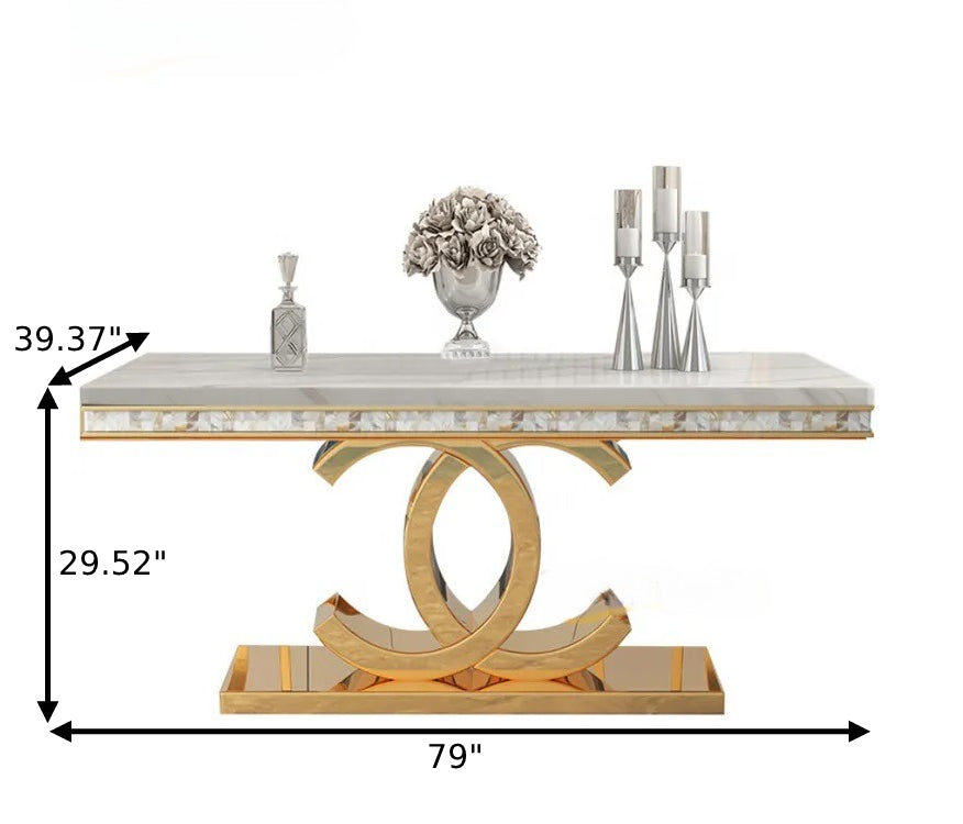 Lixra Modern Delectable Marble Dining Table Set