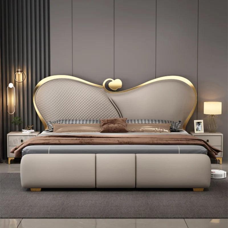 Lixra Modern Design Leather Upholstered Bed