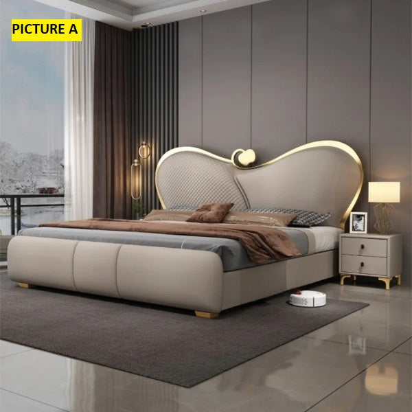 Lixra Modern Design Leather Upholstered Bed