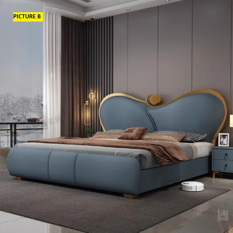 Lixra Modern Design Leather Upholstered Bed