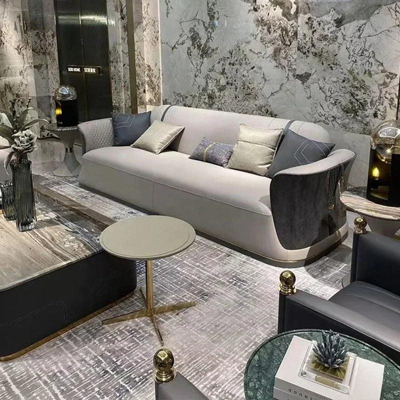 Lixra Modern Design Luxurious Leather Sofa Set