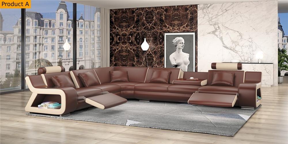 Lixra Modern Design Manual Recliner Leather Sofa