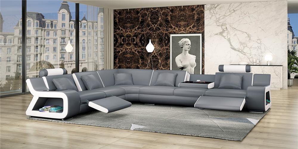 lixra Modern Design Manual Recliner Leather Sofa