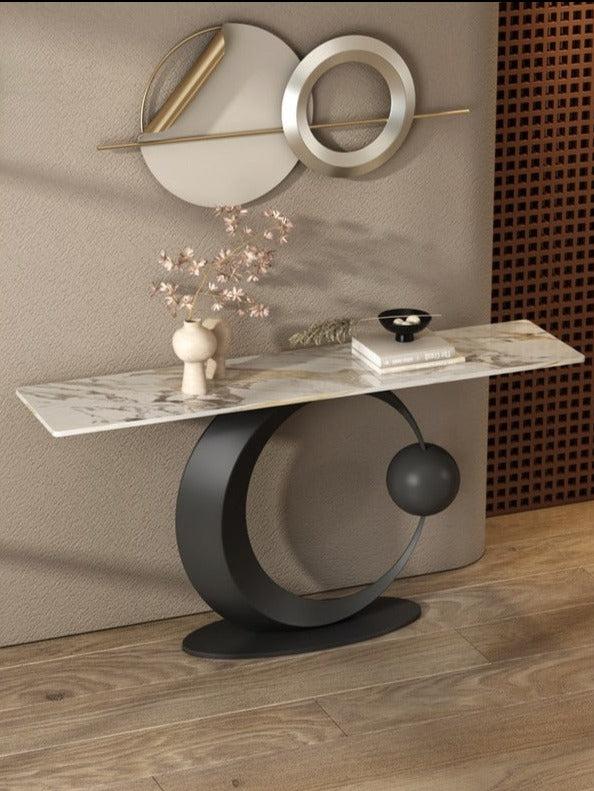 lixra Modern Design Marble Top Accent Table