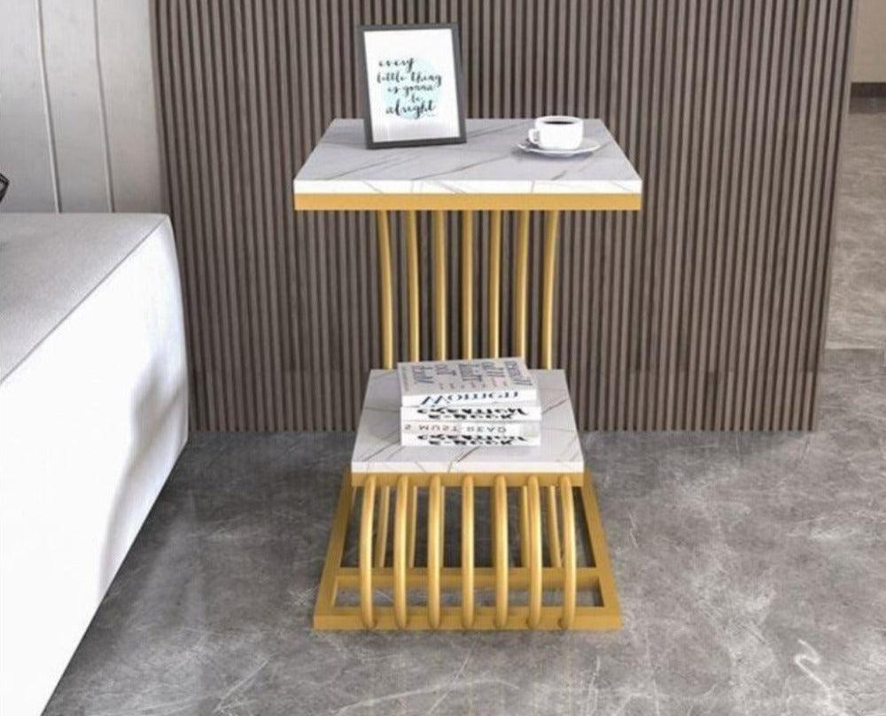 lixra Modern Design Marble Top Side Table