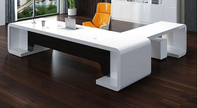 Lixra Modern Design Wooden L-Shaped Computer Desk