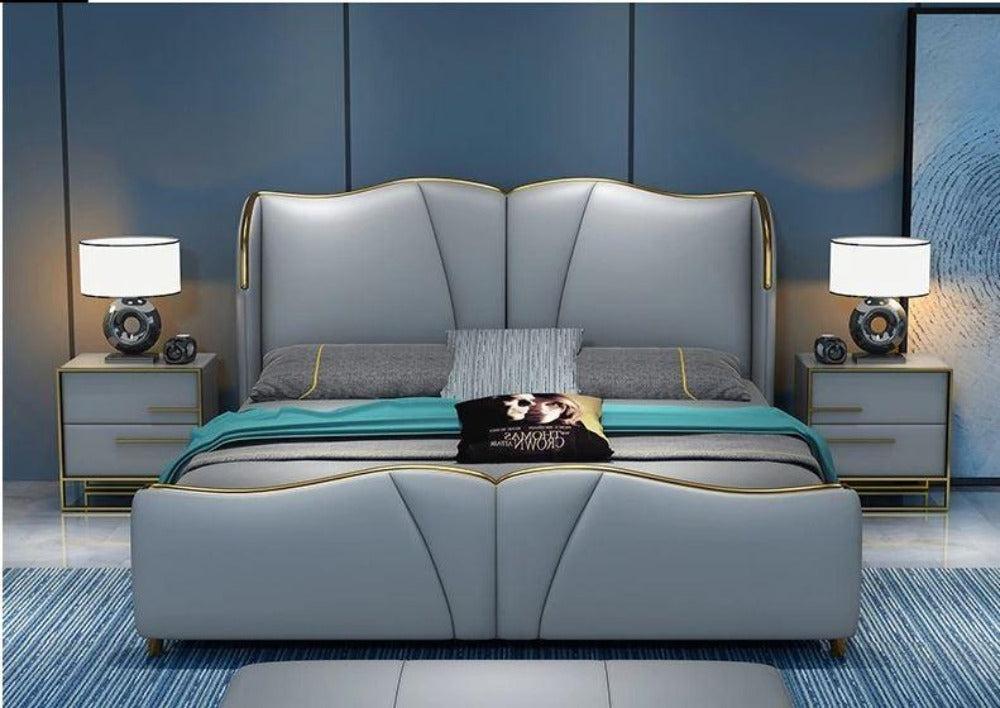 lixra Modern Designed Classic Look Leather Bed