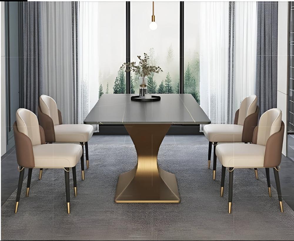 Lixra Modern Designed Marble Dining Table Set