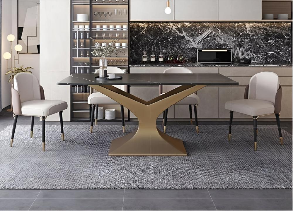 lixra Modern Designed Marble Dining Table Set