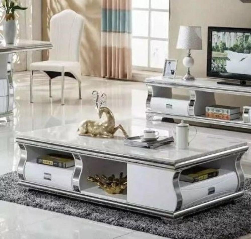 lixra Modern Designed Marble Top Coffee Table
