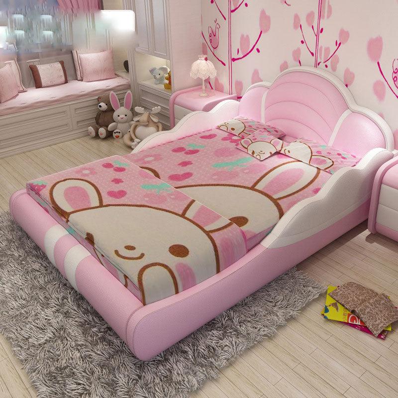 lixra Modern Endearing Comfy Leather Kids Bed