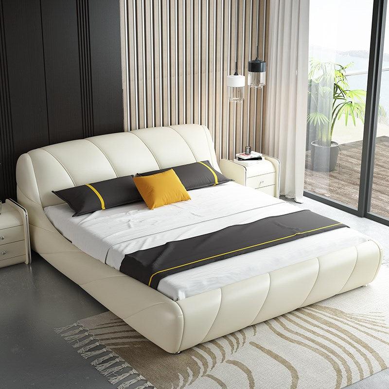 lixra Modern Endearing Design Cozy Leather Bed