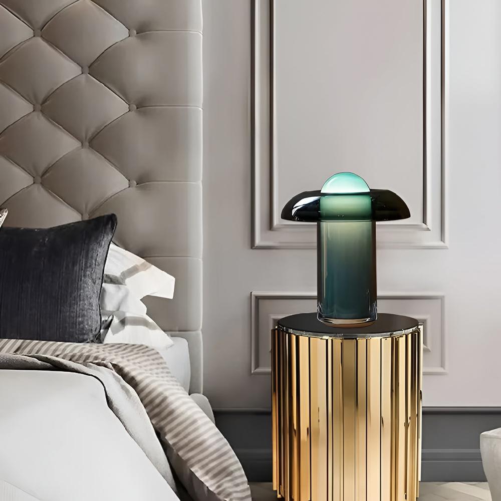 Lixra Modern Glass Shaded LED Table Lamp