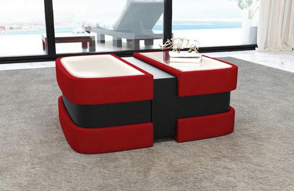 Lixra Modern Glass Top Extendable Coffee Table