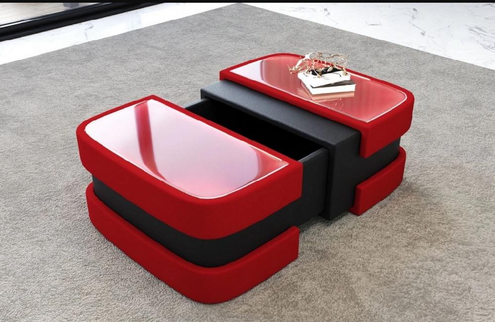 lixra Modern Glass Top Extendable Coffee Table