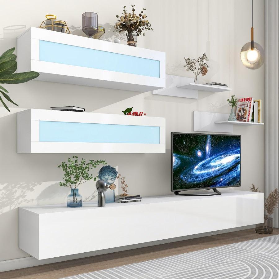 Lixra Modern Glossy Wall Mounted TV Cabinet