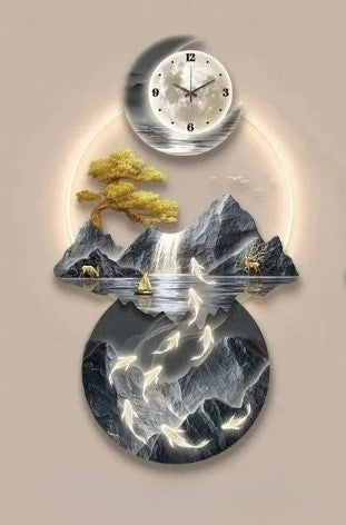 lixra Modern Glowing Large LED Wall Clocks