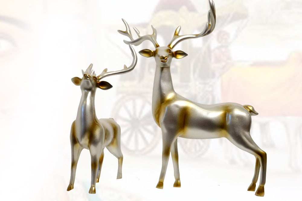 lixra Modern Handmade Polyresin Silver Showpiece