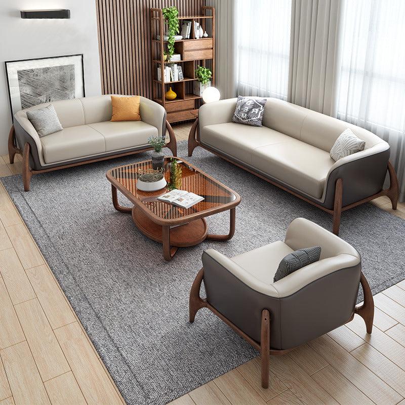 lixra Modern Indoor 3-Pcs Leather Sofa Set