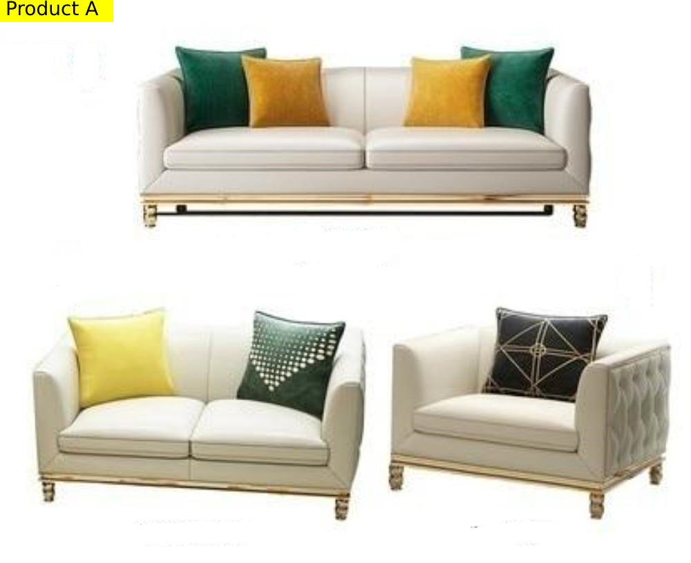 Lixra Modern Indoor Sofa Set In Leather