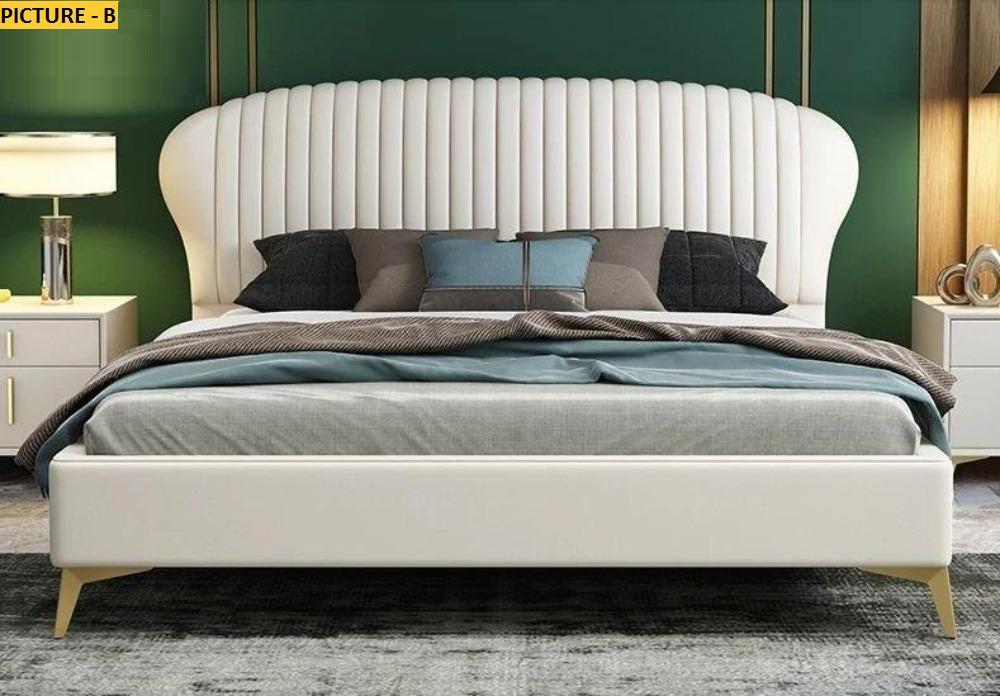 Lixra Modern Interior Rustic Leather Bed