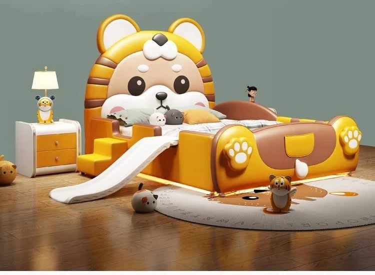 Lixra Modern Leather Teddy Design Kid's Bed