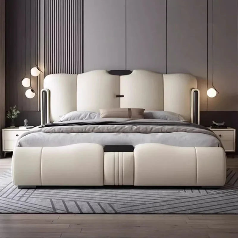 Lixra Modern Leather Upholstered Comfortable Bed