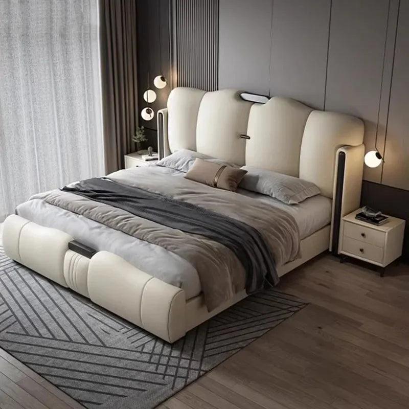 Lixra Modern Leather Upholstered Comfortable Bed