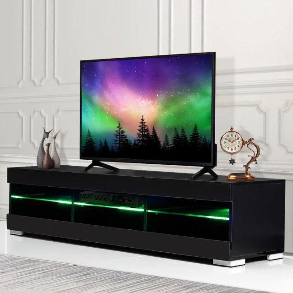 Lixra Modern LED Wooden TV Stand