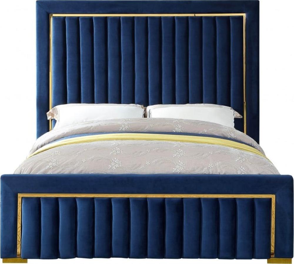 Lixra Modern Light Luxurious Velvet Fabric Bed