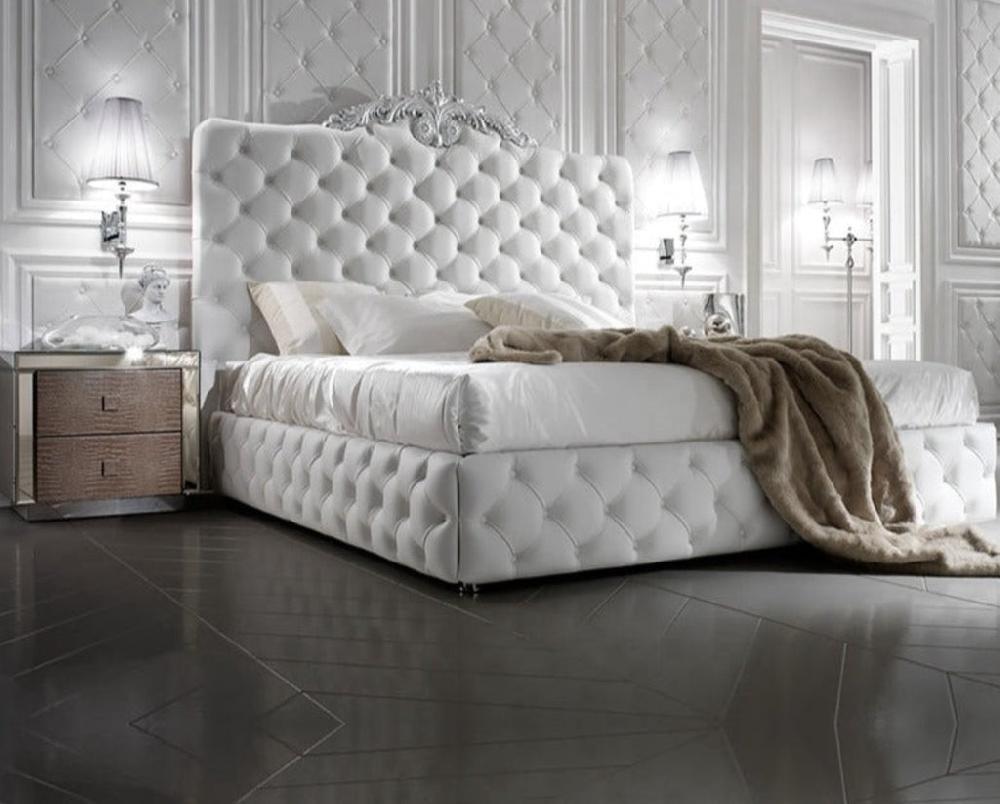 lixra Modern Luxurious Button Tufted Leather Bed