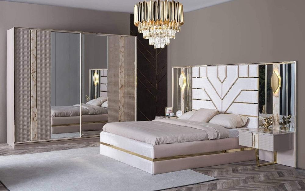 Lixra Modern Luxurious Fabric Bedroom Set