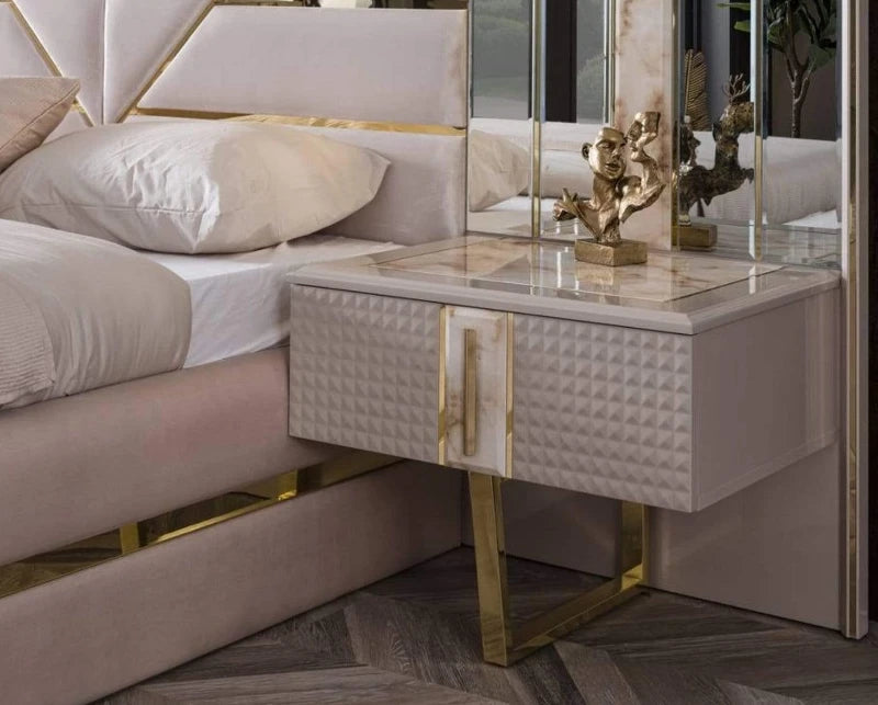 Lixra Modern Luxurious Fabric Bedroom Set