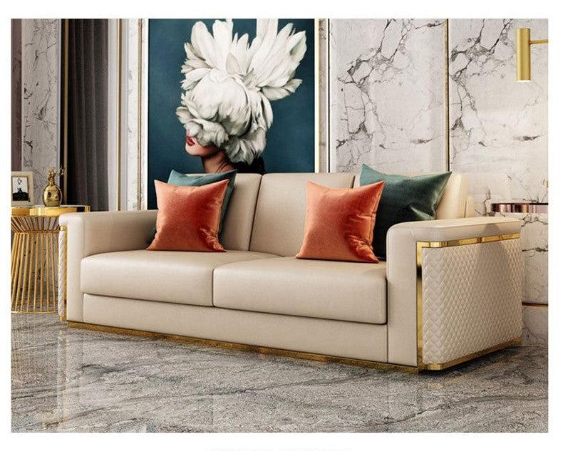 Lixra Modern Luxurious Leather Sofa Set