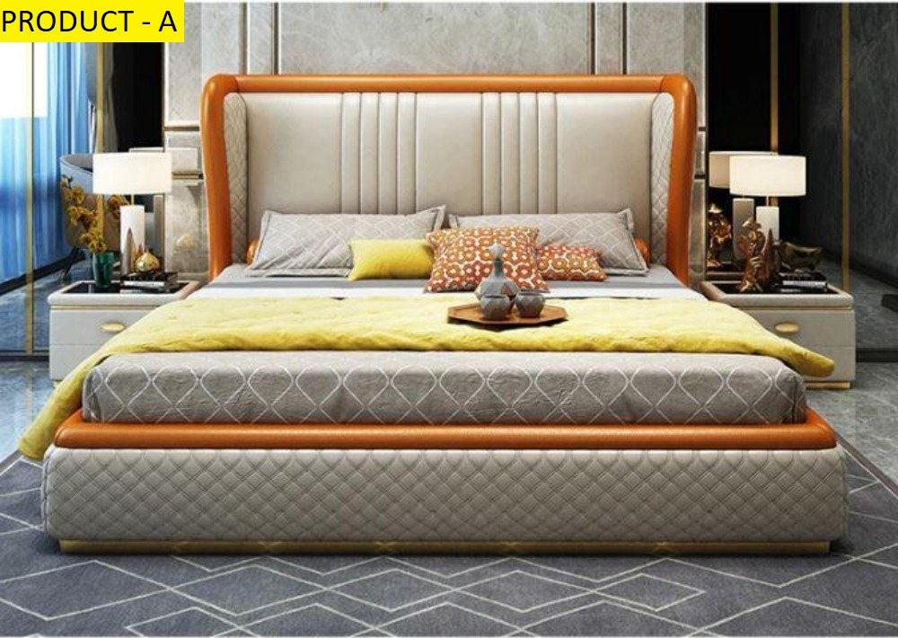 Lixra Modern Luxurious Leather Upholstered Bed